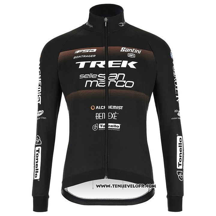 2018 Maillot Ciclismo Trek Selle San Marco Noir Manches Longues et Cuissard